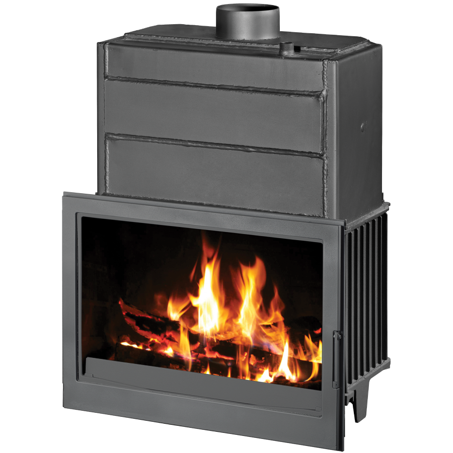 Wood Burning Multi Fuel Inset Stove with BACK BOILER - Modern Stoves ...
